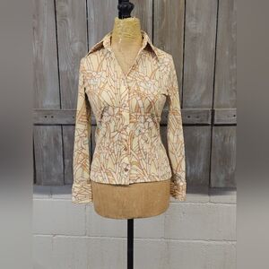 Women's Vintage 70's Powher Button Up Shirt Size XS Lot CC